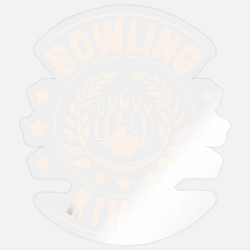 Bowling - Sticker Größe S (10 x 10 cm) - Transparent glänzend