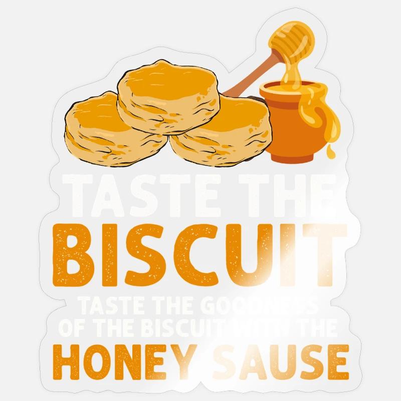 Biscuit Honey Sizzle Tee - Sticker Größe S (10 x 10 cm) - Transparent glänzend