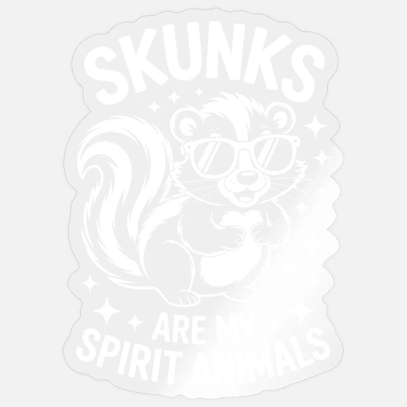 Skunk Saying Funny Skunk Gift - Sticker size S (10 x 10 cm) - transparent glossy