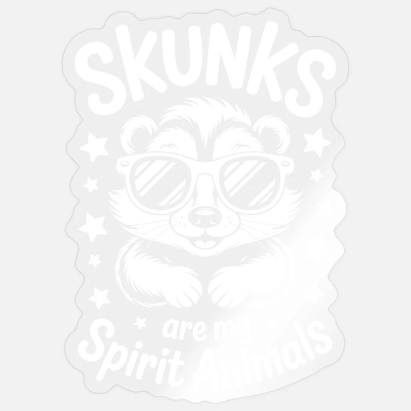 Skunk Saying Funny Skunk Gift - Sticker size S (10 x 10 cm) - transparent glossy
