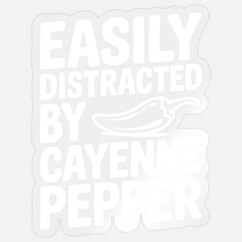 Easily Distracted by Pepper - Sticker size S (10 x 10 cm) - transparent glossy