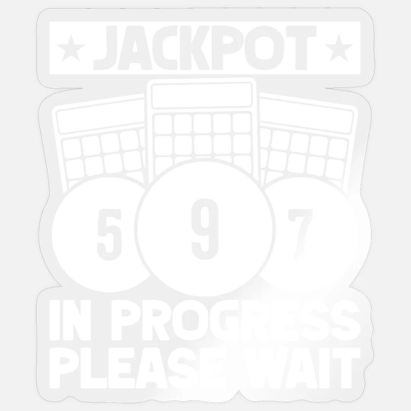 Bingo Player Jackpot In Progress Please Wait Bingo Sticker Größe S (10 x 10 cm)