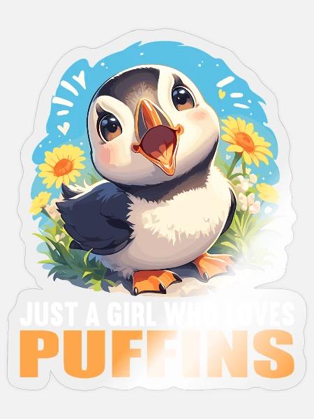 Puffin Papageientaucher - Sticker Größe S (10 x 10 cm) - Transparent glänzend