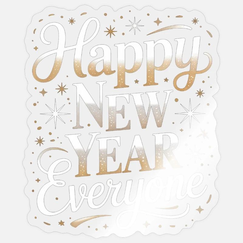 Sparkling New Year Celebration - Sticker size S (10 x 10 cm) - transparent glossy