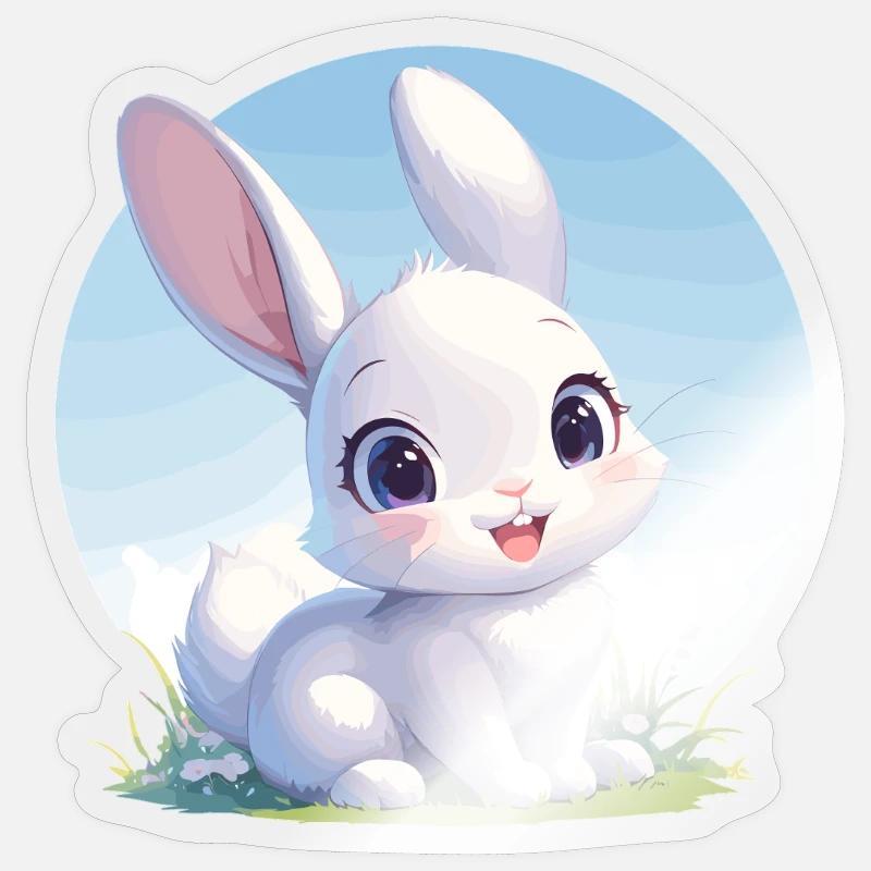 Bunny Bunny - Sticker size S (10 x 10 cm) - transparent glossy