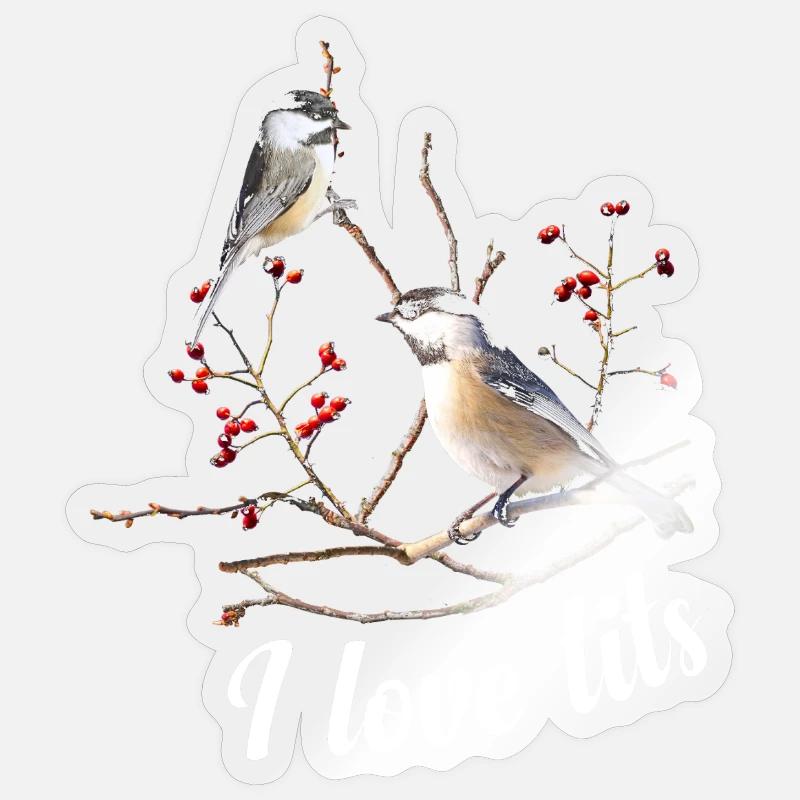  Chickadee Plush Birdwatcher Birding Chickadee Sticker size S (10 x 10 cm)