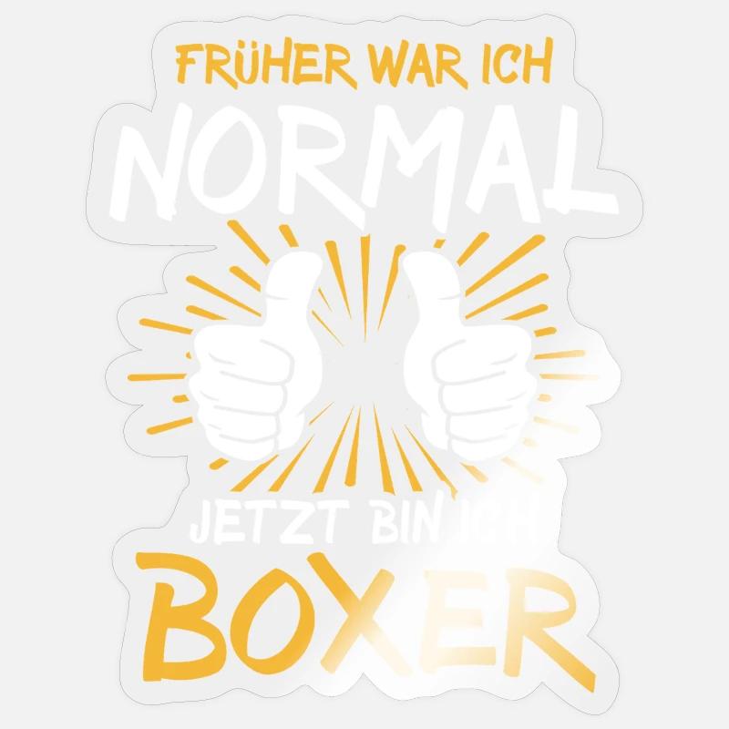 Boxer Spruch - Sticker Größe S (10 x 10 cm) - Transparent glänzend