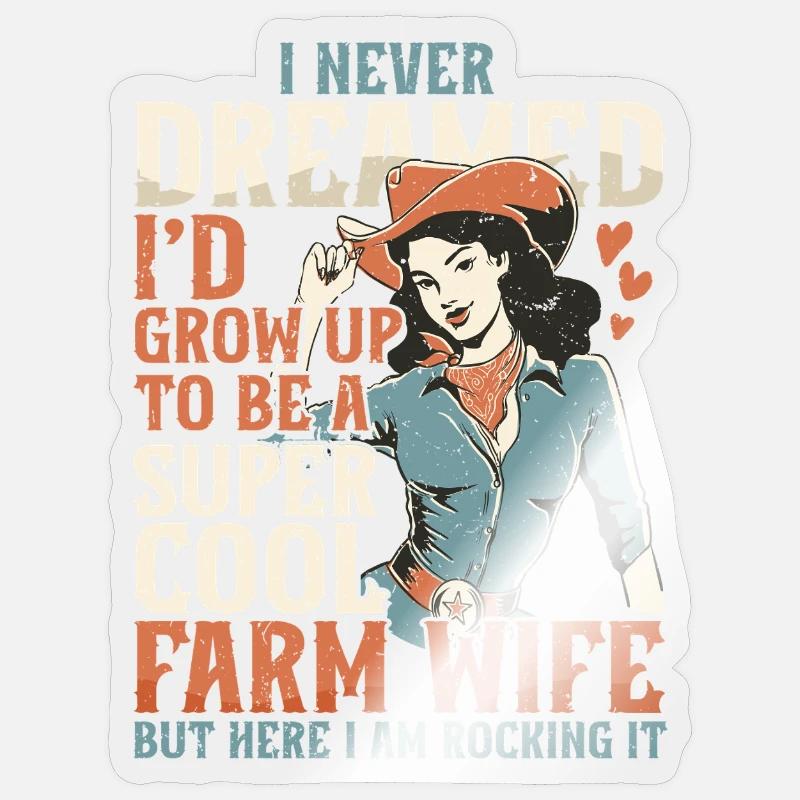 Ehefrau eines Bauern Mutter Sticker Größe S (10 x 10 cm)