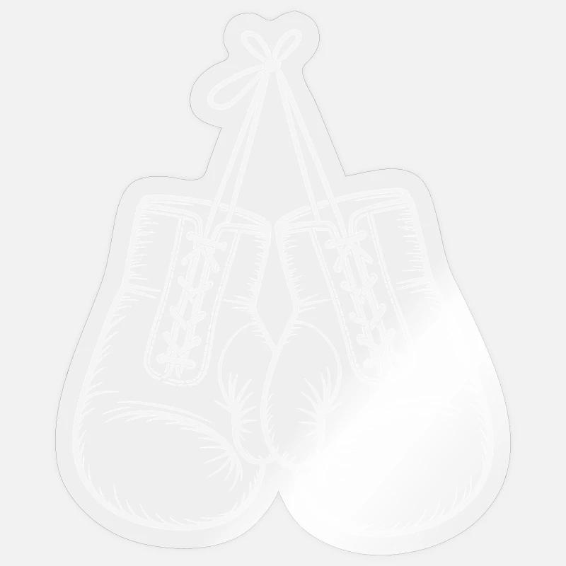 Duo de gants de boxe peints à la main Sticker taille S (10 x 10 cm)