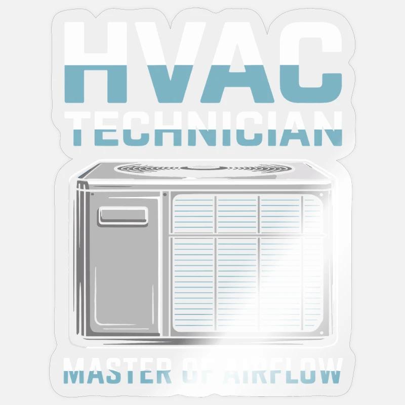 HVAC Techniker Kühltechnik Geschenk Männer Profis - Sticker Größe S (10 x 10 cm) - Transparent glänzend