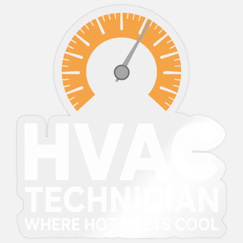HVAC Reparatur Klima Technik Experte Arbeiter Sticker Größe S (10 x 10 cm)