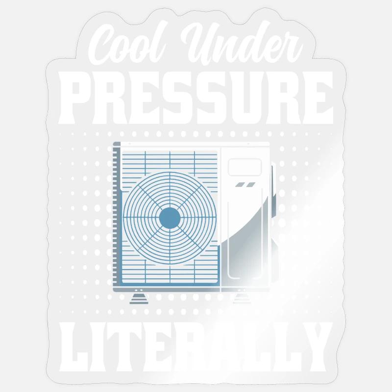 HVAC Techniker Spruch - Lüftung Profis Männer - Sticker Größe S (10 x 10 cm) - Transparent glänzend