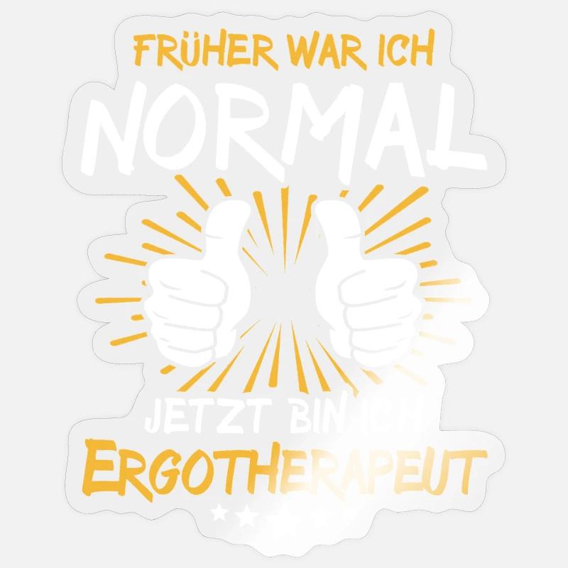 Occupational therapist Spruch - Sticker size S (10 x 10 cm) - transparent glossy