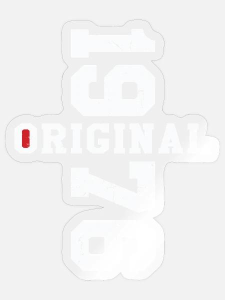 Original 1976 Vintage Jahrgang Geburtstag Geschenk - Sticker Größe S (10 x 10 cm) - Transparent glänzend