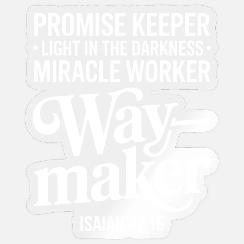 Waymaker Versprechensverse - Sticker Größe S (10 x 10 cm) - Transparent glänzend
