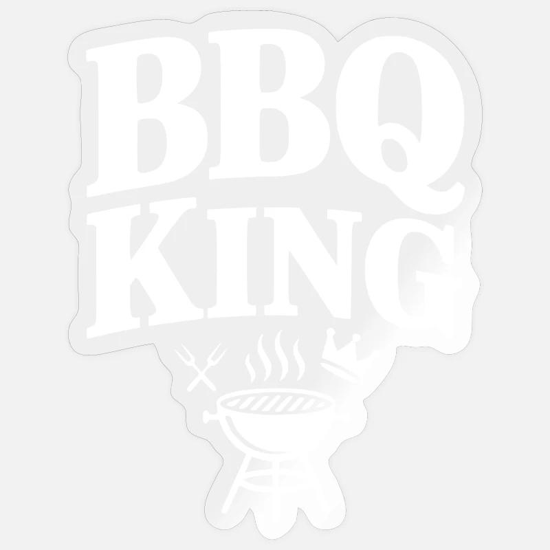 BBQ King - Sticker size S (10 x 10 cm) - transparent glossy