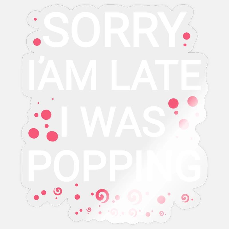 Tut mir leid  - Sticker Größe S (10 x 10 cm) - Transparent glänzend