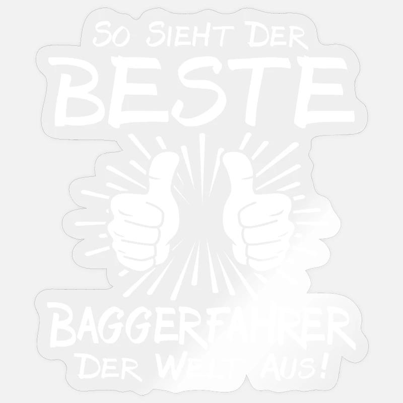 Best Excavator Operator Sticker size S (10 x 10 cm)