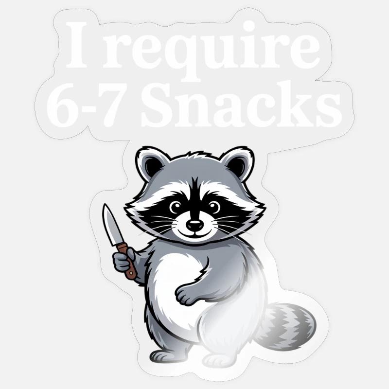 6-7 Internet Meme Cooler 6 7 Waschbär - Sticker Größe S (10 x 10 cm) - Transparent glänzend