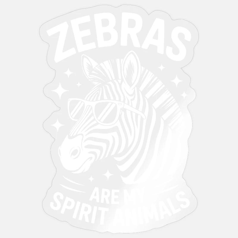 Zebra Spruch Lustiges Zebra Geschenk - Sticker Größe S (10 x 10 cm) - Transparent glänzend