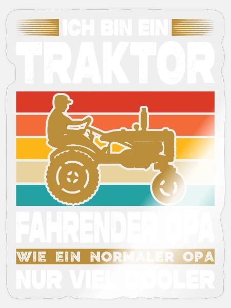Landwirt Geschenke Landwirtschaft Traktor Bauer - Sticker Größe S (10 x 10 cm) - Transparent glänzend