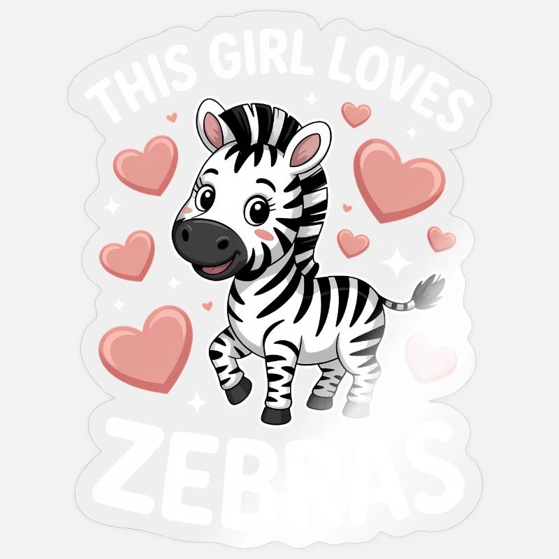 Zebra Spruch Lustiges Zebra Geschenk - Sticker Größe S (10 x 10 cm) - Transparent glänzend