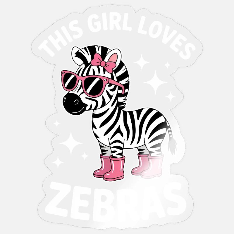 Zebra Saying Funny Zebra Gift - Sticker size S (10 x 10 cm) - transparent glossy