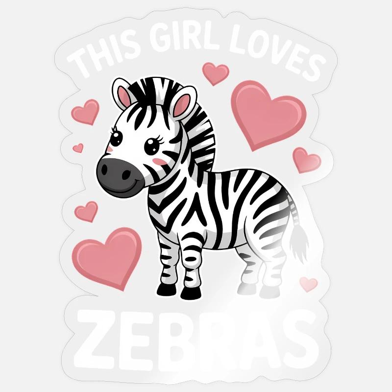 Zebra Spruch Lustiges Zebra Geschenk - Sticker Größe S (10 x 10 cm) - Transparent glänzend