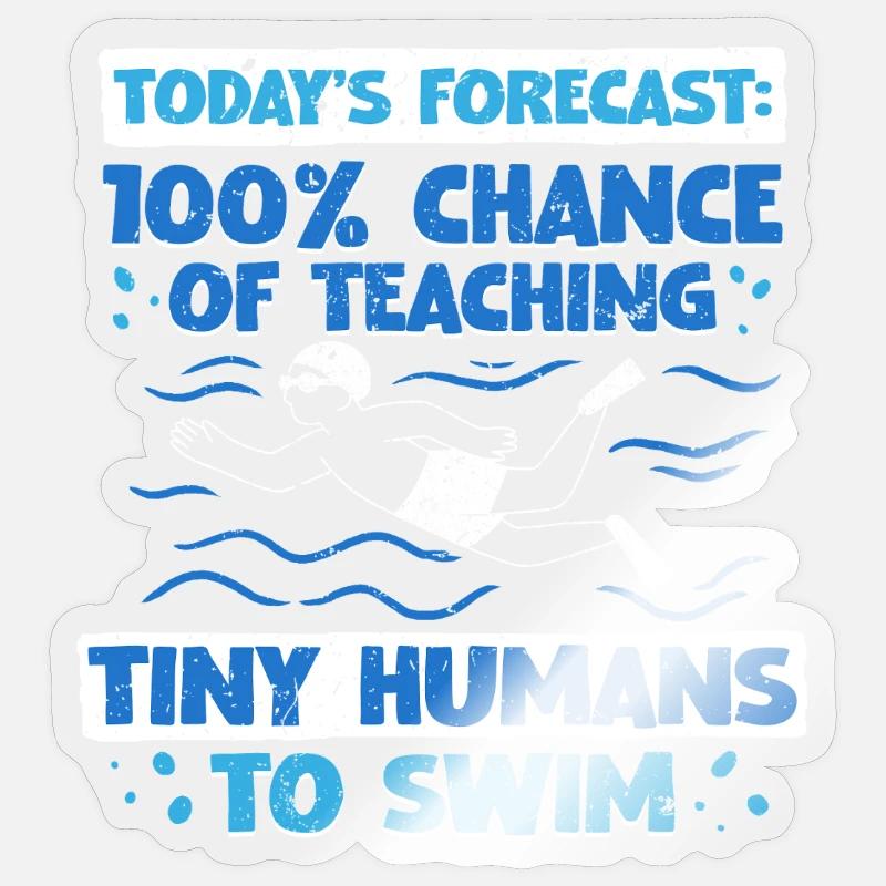 Swimming Instructor Teaching Tiny Humans To Swim Sticker size S (10 x 10 cm)