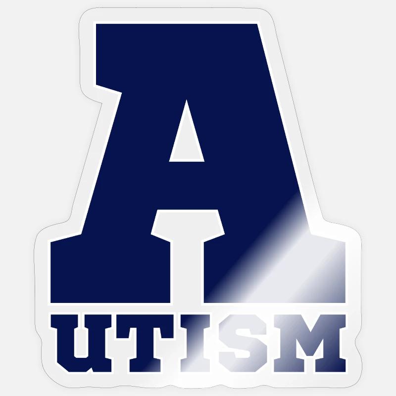 Autisme - Sticker taille S (10 x 10 cm) - brillant transparent
