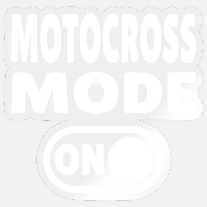 Mode motocross ACTIVÉ – Dirt & Adrénaline - Sticker taille S (10 x 10 cm) - brillant transparent
