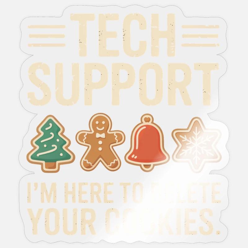 Tech Support Cookies: Debugging Yuletide Sticker size S (10 x 10 cm)