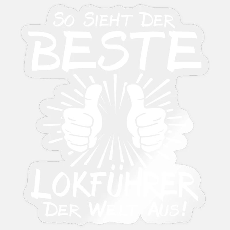 Best train driver - Sticker size S (10 x 10 cm) - transparent glossy