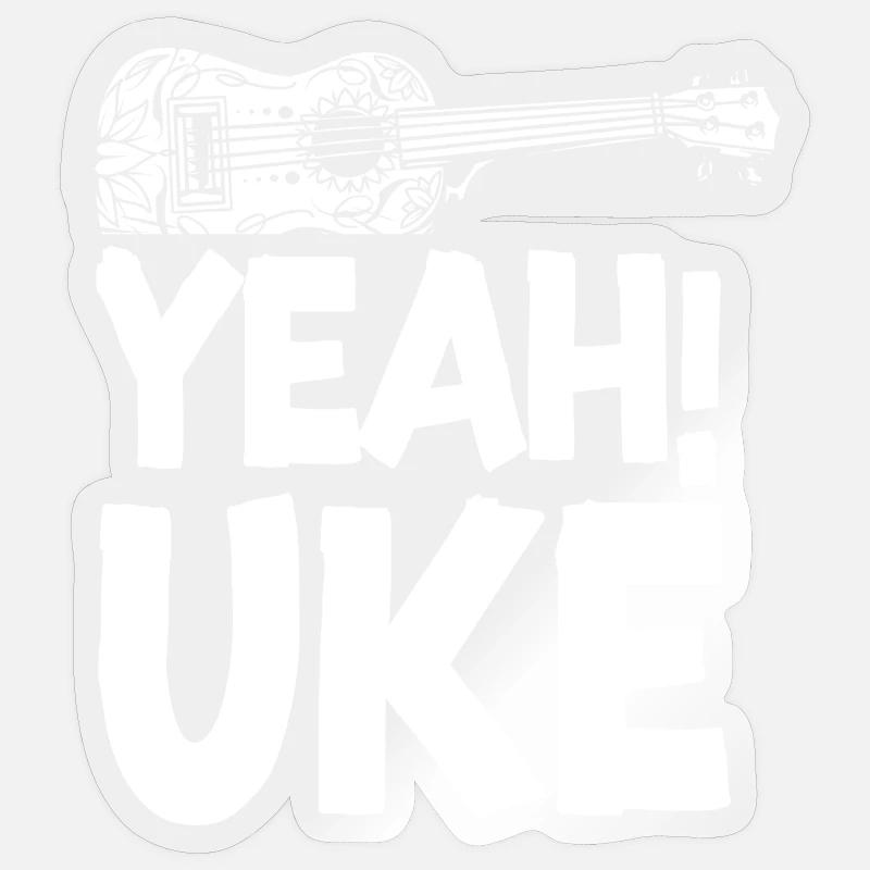 Hawaiian Ukulele Uke Yeah! Uke Sticker taille S (10 x 10 cm)