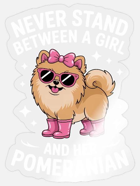 Pomeranian Sprüche Lustiges Pomeranian Geschenk - Sticker Größe S (10 x 10 cm) - Transparent glänzend