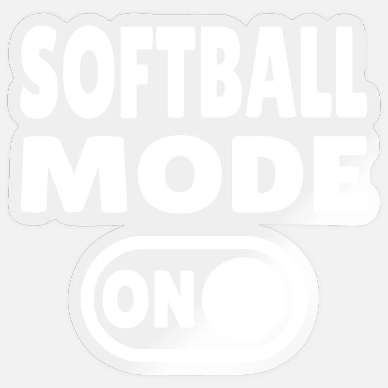 Mode softball activé Sticker taille S (10 x 10 cm)