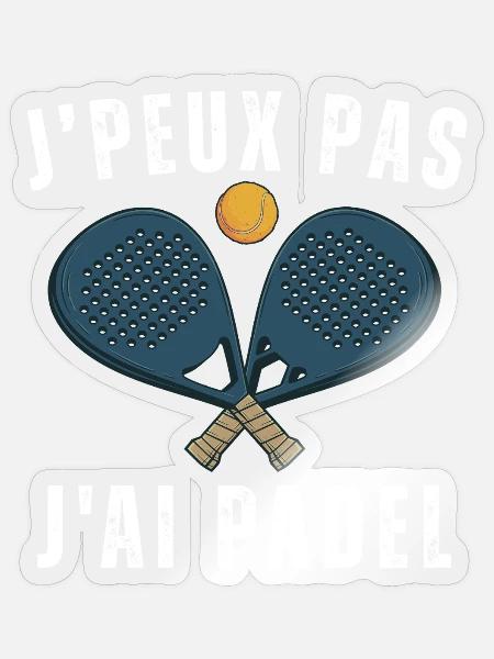 Ich kann kein Padel haben - Sticker Größe S (10 x 10 cm) - Transparent glänzend