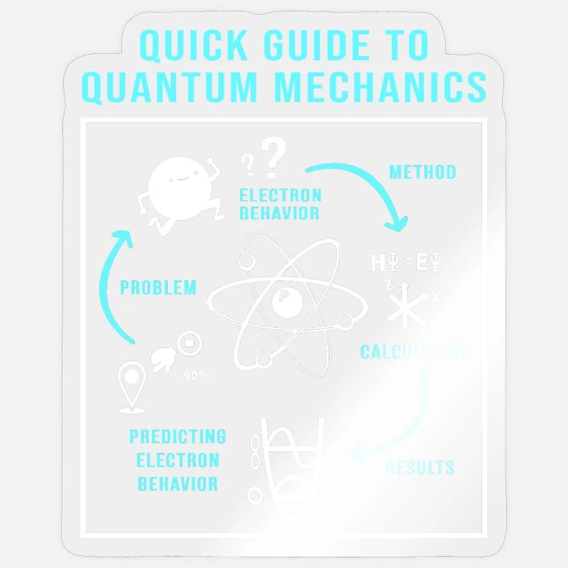 Quantenphysik Quanten Physik Quantensprung - Sticker Größe S (10 x 10 cm) - Transparent glänzend