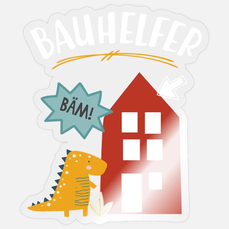 Construction Workers House Construction Construction Craftsmen Sticker size S (10 x 10 cm)