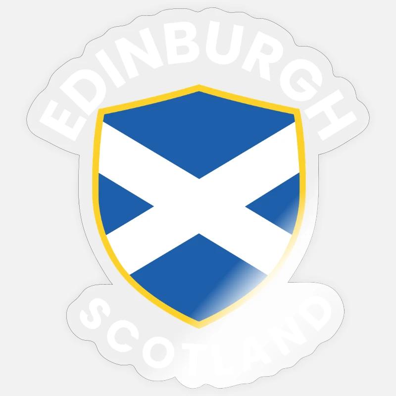 Edinburgh Shield Schottland - Sticker Größe S (10 x 10 cm) - Transparent glänzend