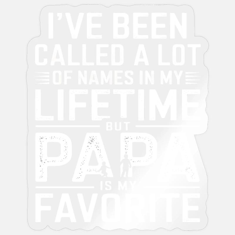 Papa est mon préféré - Sticker taille S (10 x 10 cm) - brillant transparent