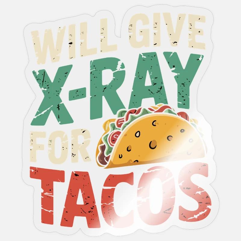 Diction de Taco Xray - Sticker taille S (10 x 10 cm) - brillant transparent