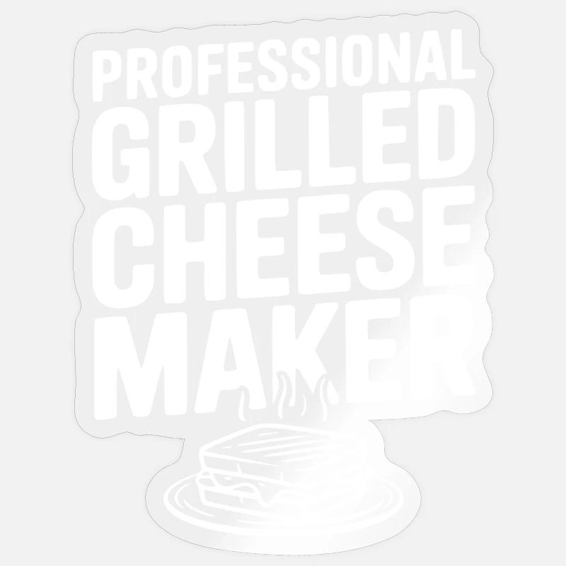 Professional Grilled Cheese Maker - Sticker size S (10 x 10 cm) - transparent glossy