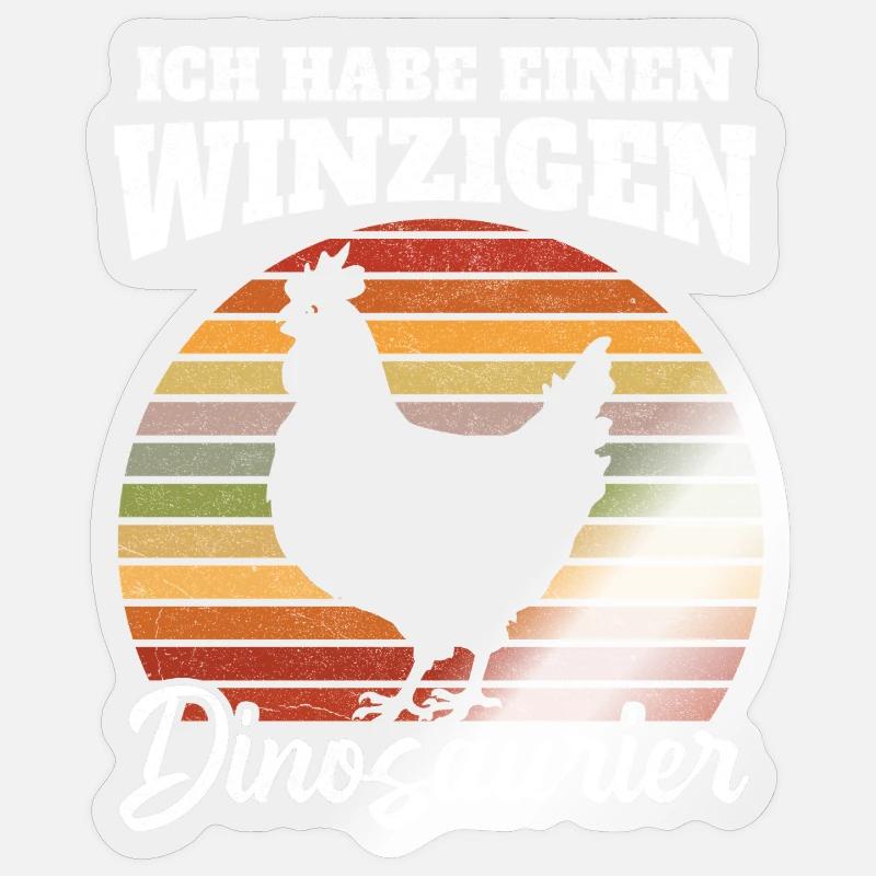 Tiny Dinosaur Saying Sticker size S (10 x 10 cm)