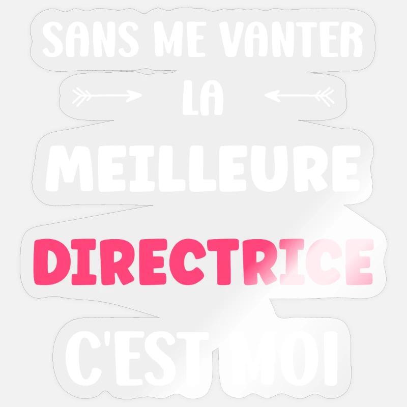 Directrice - Sticker taille S (10 x 10 cm) - brillant transparent