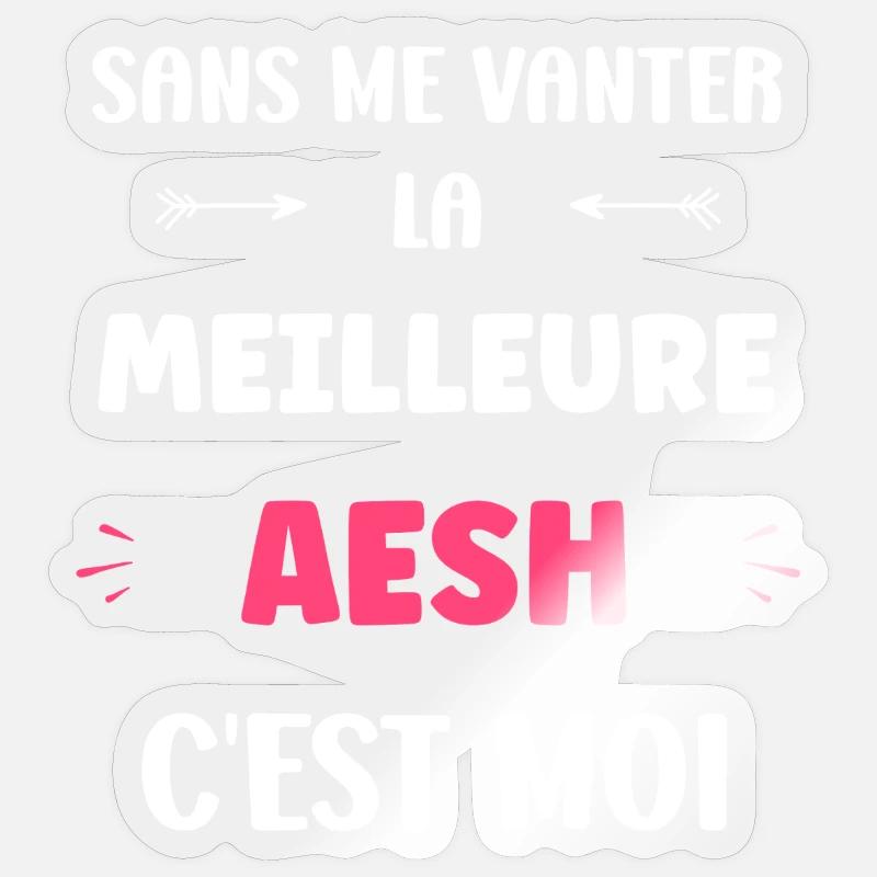 AESH - Sticker size S (10 x 10 cm) - transparent glossy