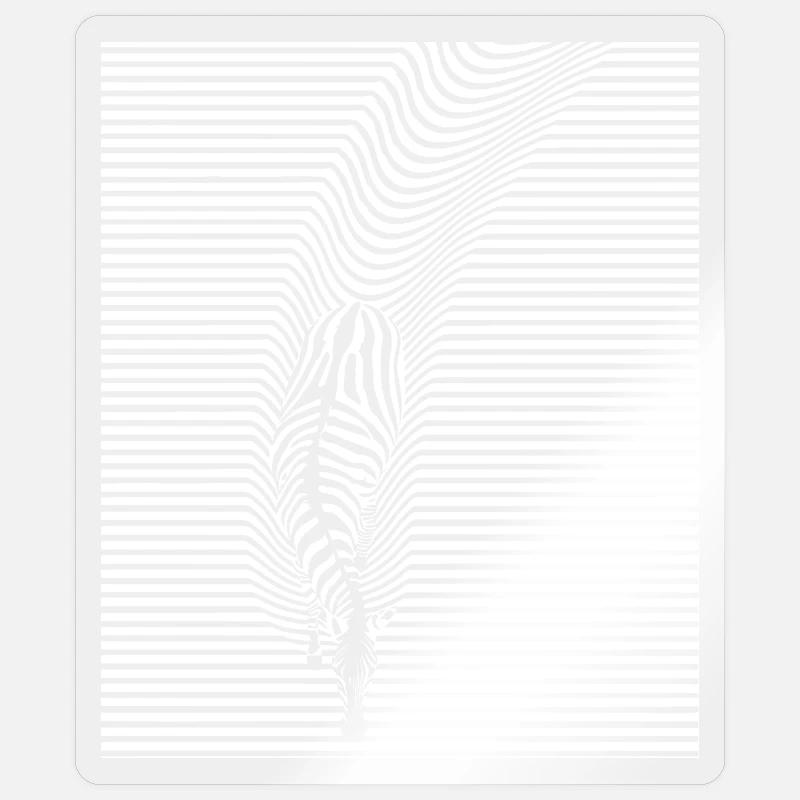 Zebra Kunst - Sticker Größe S (10 x 10 cm) - Transparent glänzend