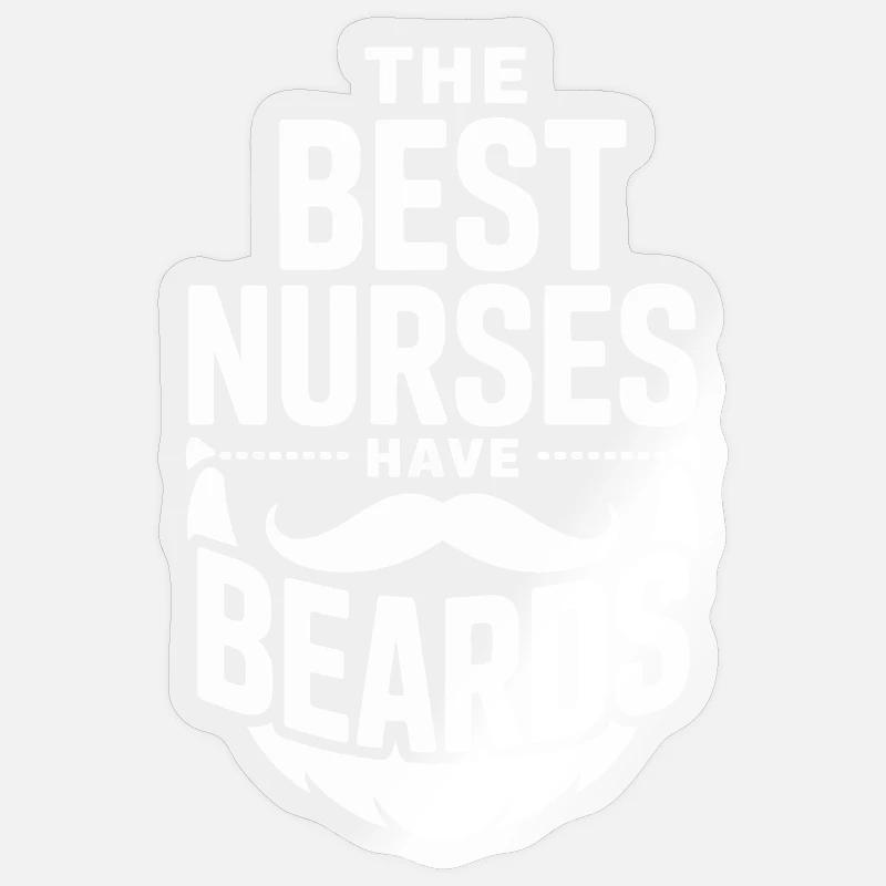 Nurses with beards Sticker size S (10 x 10 cm)