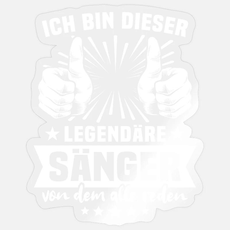 Légende de la chanson - Sticker taille S (10 x 10 cm) - brillant transparent
