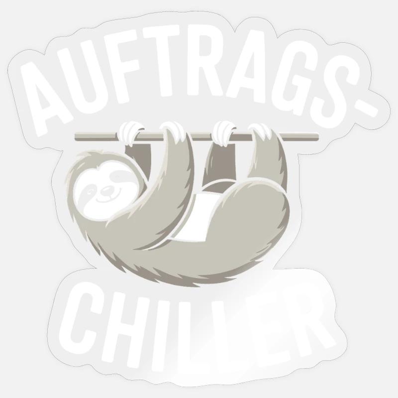 Commander Chiller Commander Chiller Bureau Sloth Sticker taille S (10 x 10 cm)